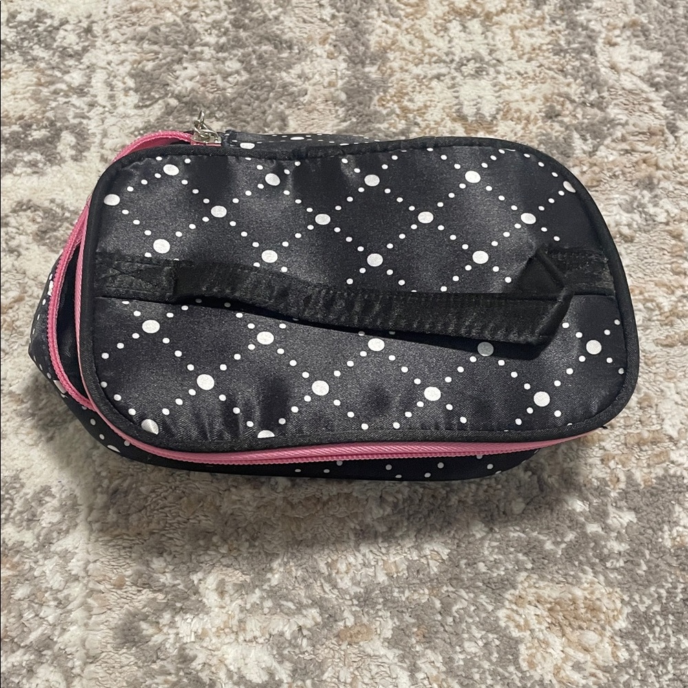 Black and Pink Polka Dot Women's Bag